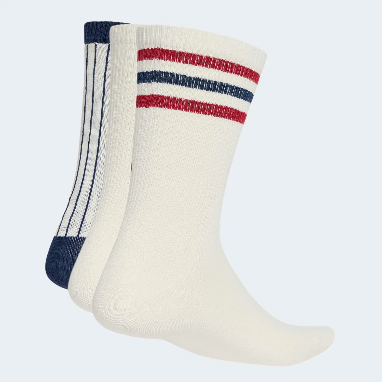 Женские спортивные носки с ретро-графикой Adidas Originals, Cloud White/Night Indigo/Team Victory Red — фото 2