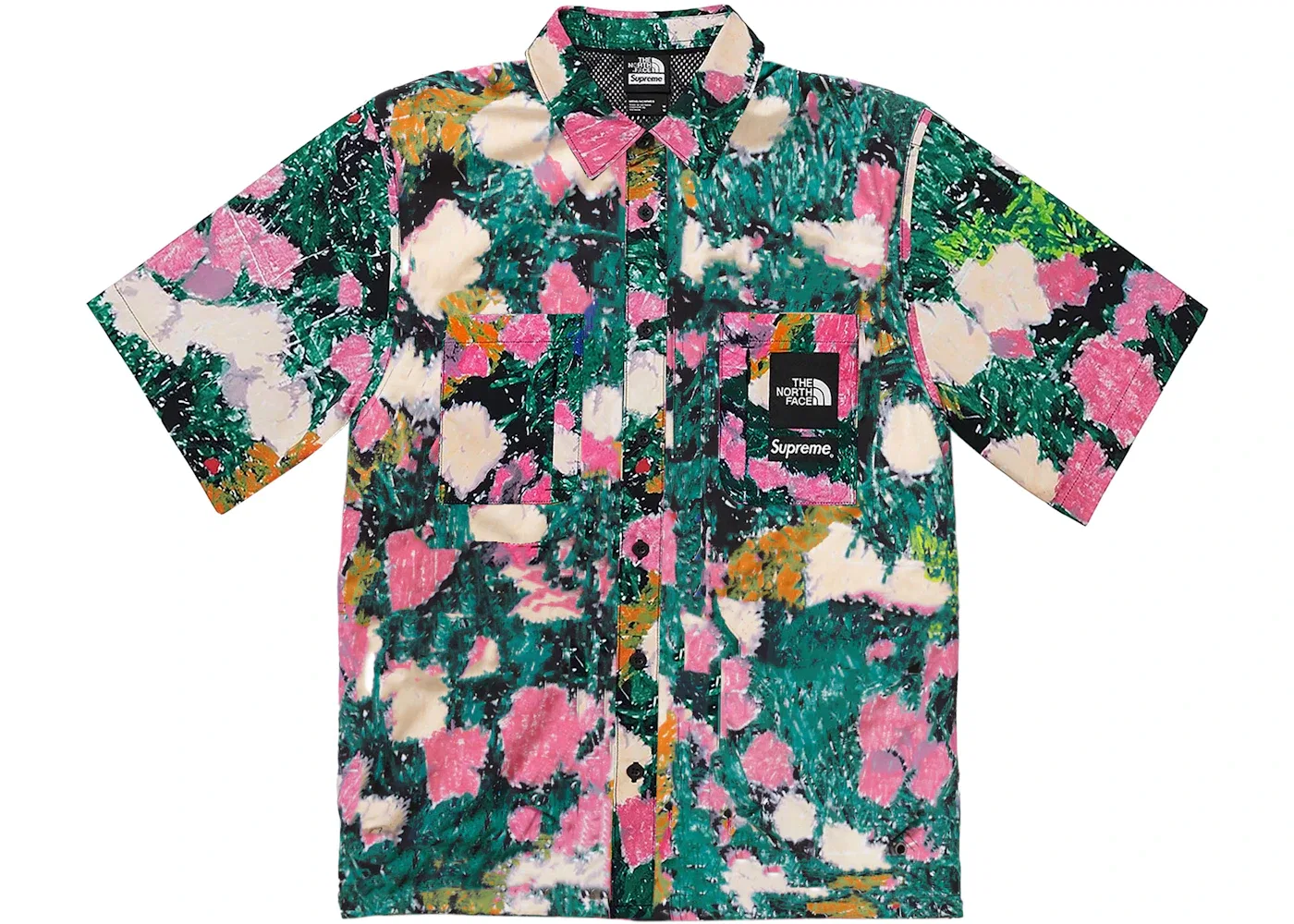 Мужская рубашка с принтом Supreme The North Face, Flowers
