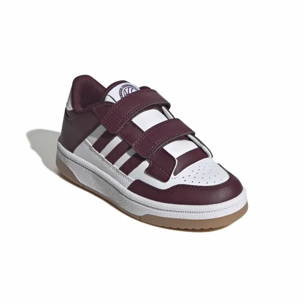 Детские кроссовки для девочек с принтом Adidas Rapid Court, White — фото 2