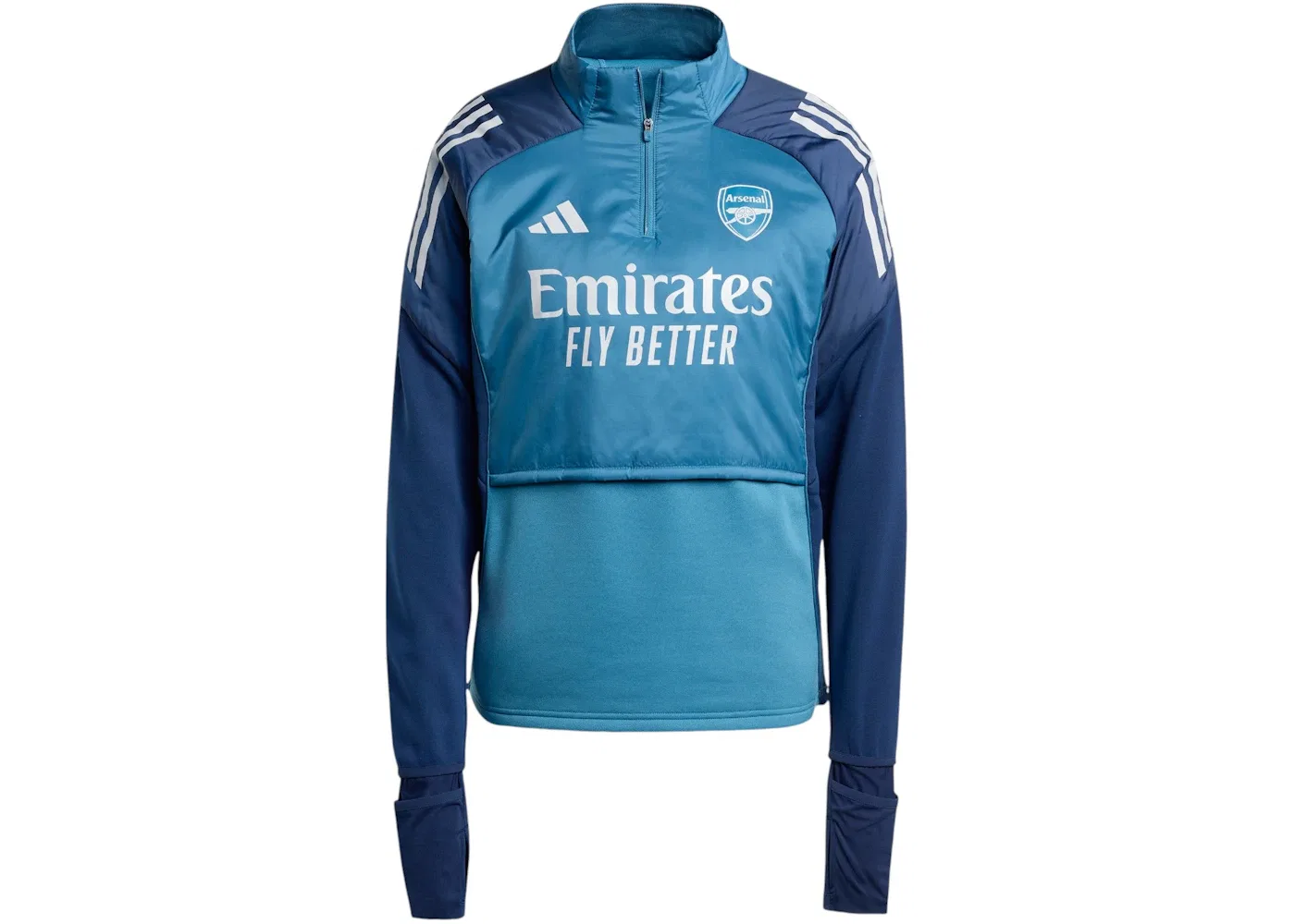 Мужской топ с длинным рукавом Arsenal Tiro 25 Competition Winterized Adidas, цвет Blanch Blue