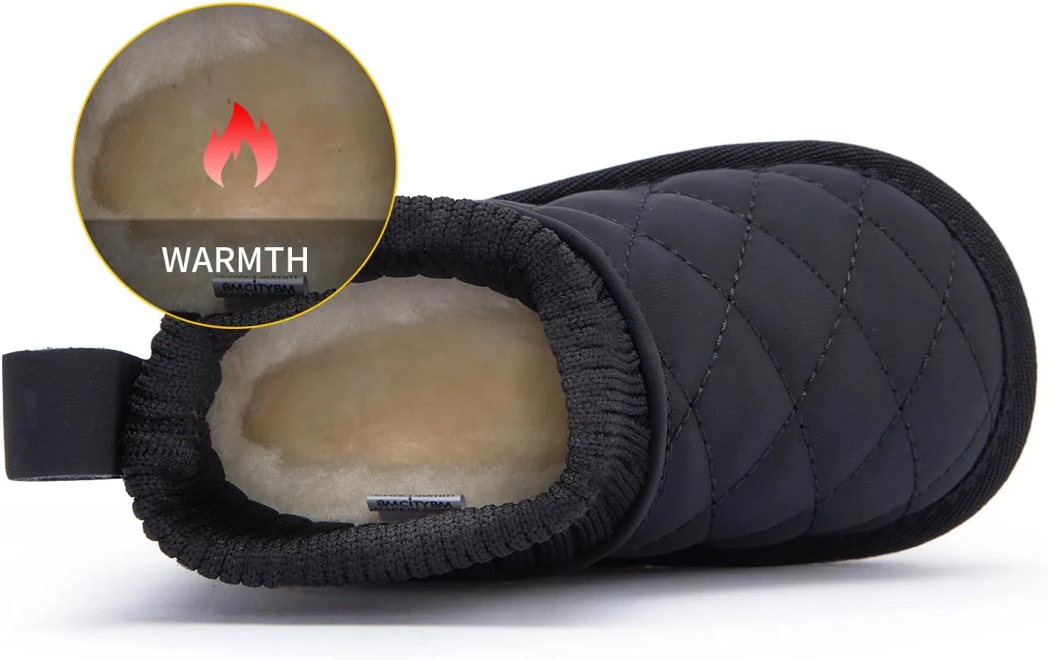 Детские зимние ботинки для мальчиков с утеплением BMCiTYBM, Black — фото 3