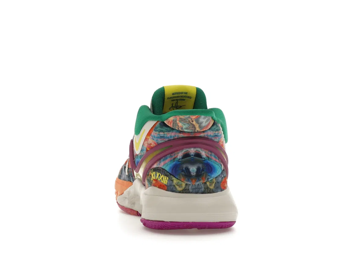 Детские кроссовки с принтом Nike Kyrie 8 GO Nike, Light Bone/Malachite/Orange Trance/Yellow Strike — фото 4