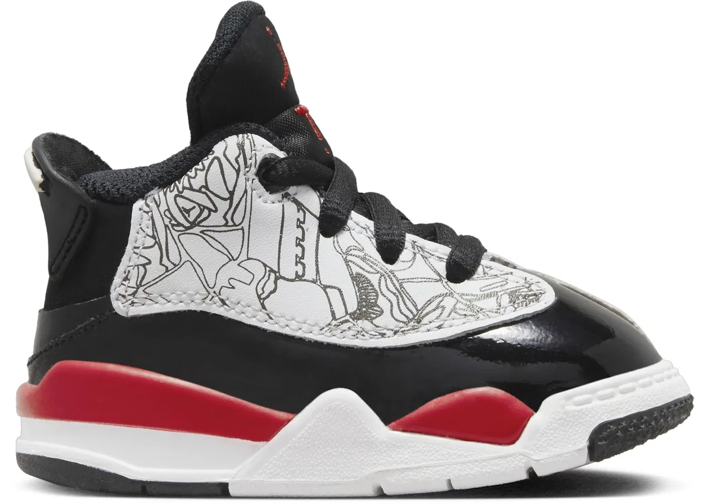 Детские кроссовки Lifestyle Jordan Dub Zero Jordan, White/Black/Fire Red