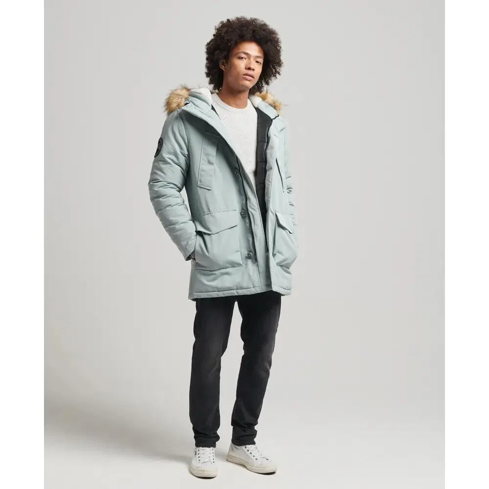 Мужская парка с капюшоном Everest Superdry, Blau — фото 2