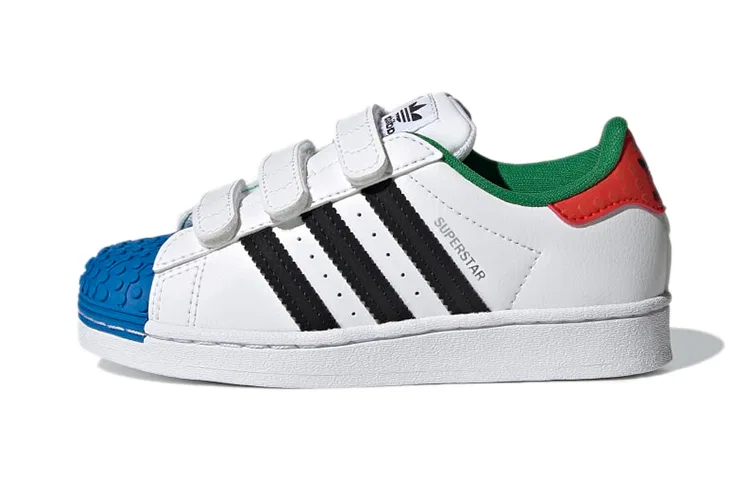 Детские кроссовки для мальчиков с принтом LEGO Cloud White Core Black Cloud White PS Adidas Originals, Белый/Черный