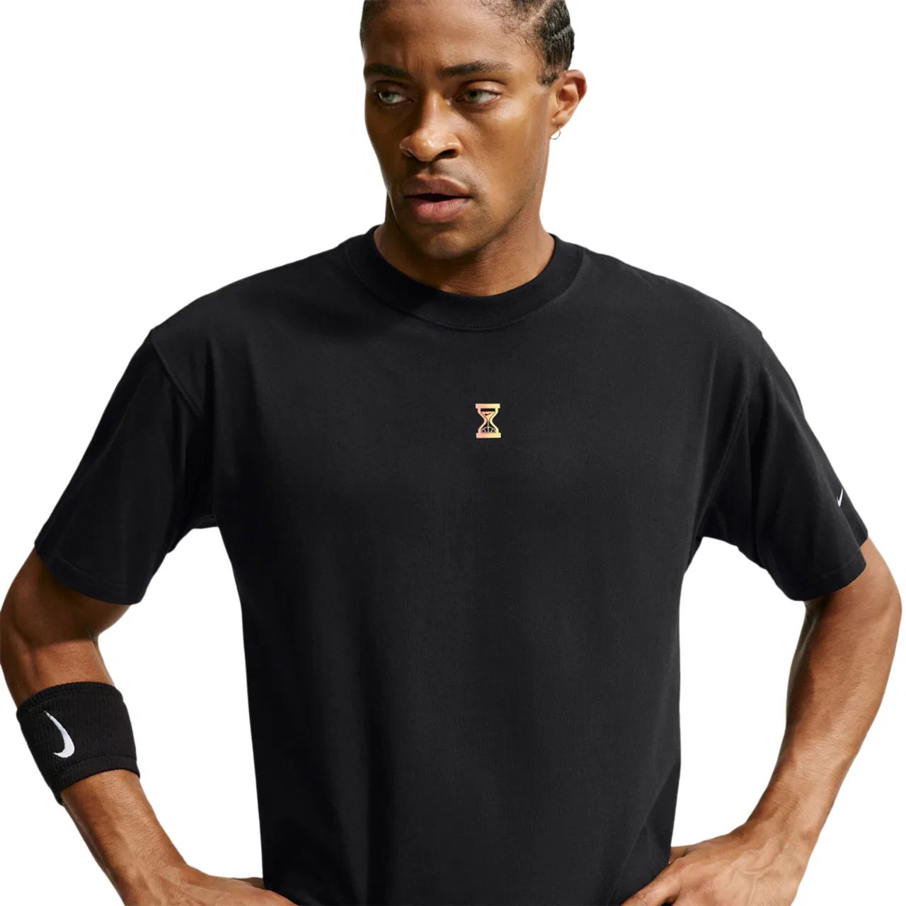 Мужская футболка свободного кроя с принтом Nike, Black/Yellow