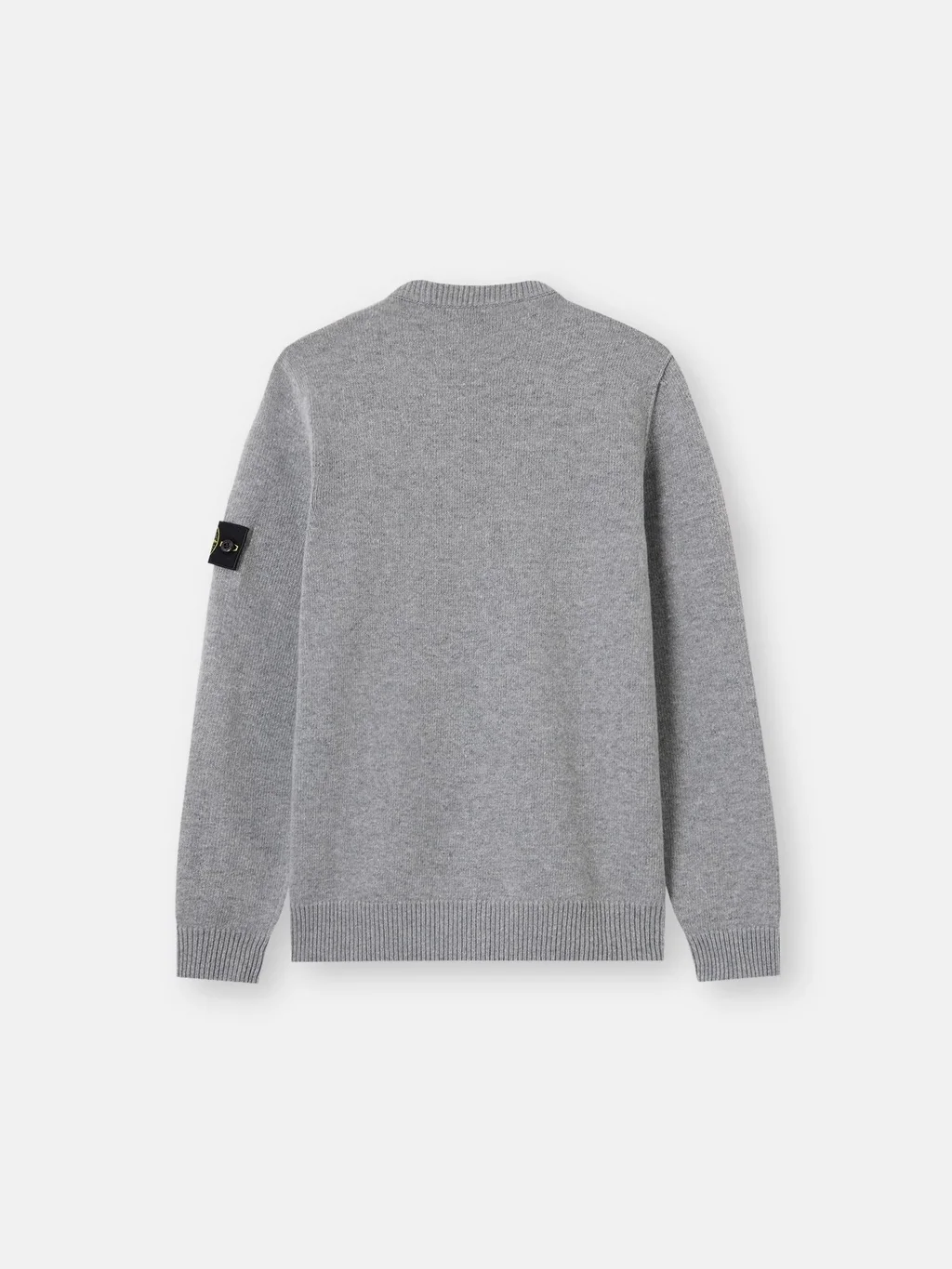 Мужской свитер Stone Island Regular-fit Crewneck With Ribbed Trims, серый меланж — фото 3