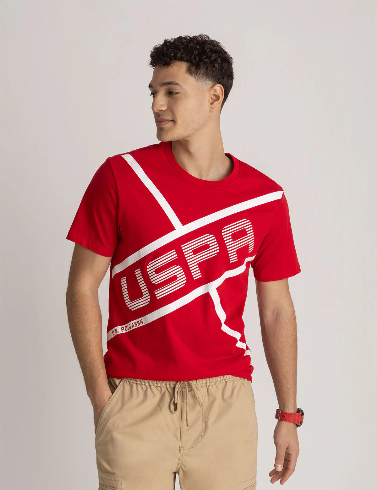 

Футболка U.S. Polo Assn Uspa Linear Graphic Jersey, красный