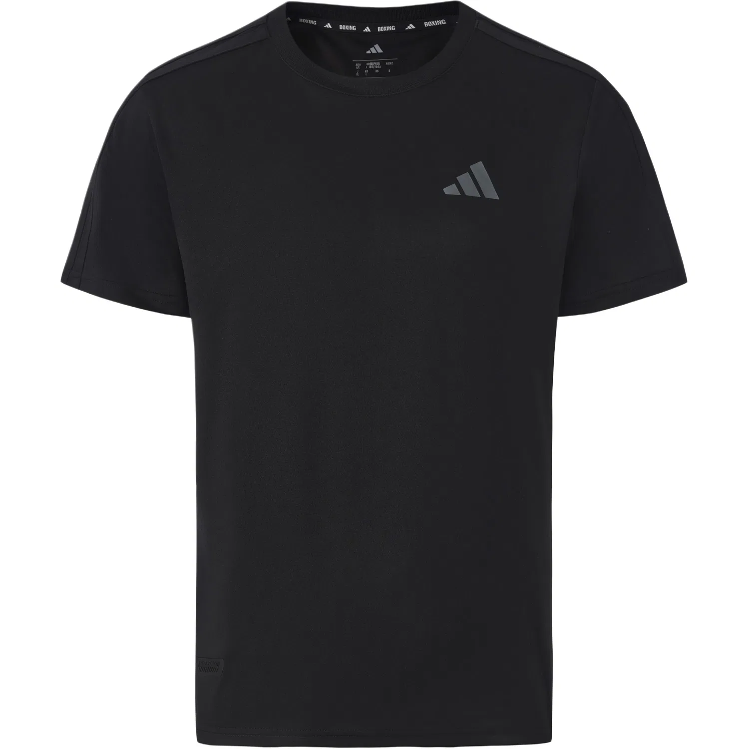 Футболка с круглым вырезом, тонкая, Adidas, Black — фото 4