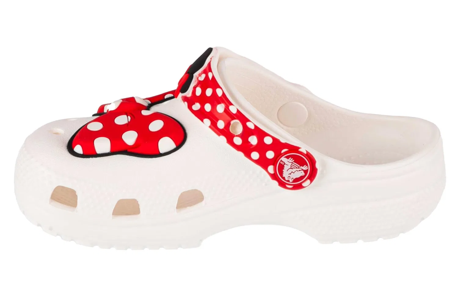 Детские шлепанцы с принтом Classic Disney Minnie Mouse Clog Crocs, Weiß — фото 2