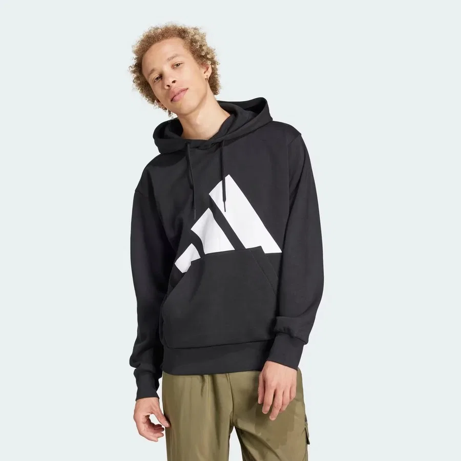 Свитшот мужской с капюшоном Essentials Big Logo adidas, Черный