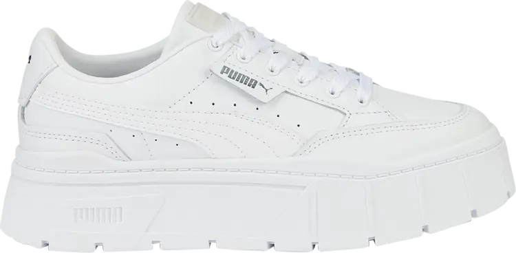 

Кроссовки Puma Wmns Mayze Stack Leather Triple White, белый