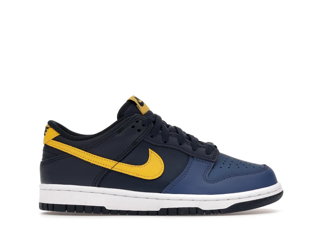 Детские кроссовки с модельным номером Nike Dunk Low Nike, Midnight Navy/Obsidian/Mystic Navy/Varsity Maize