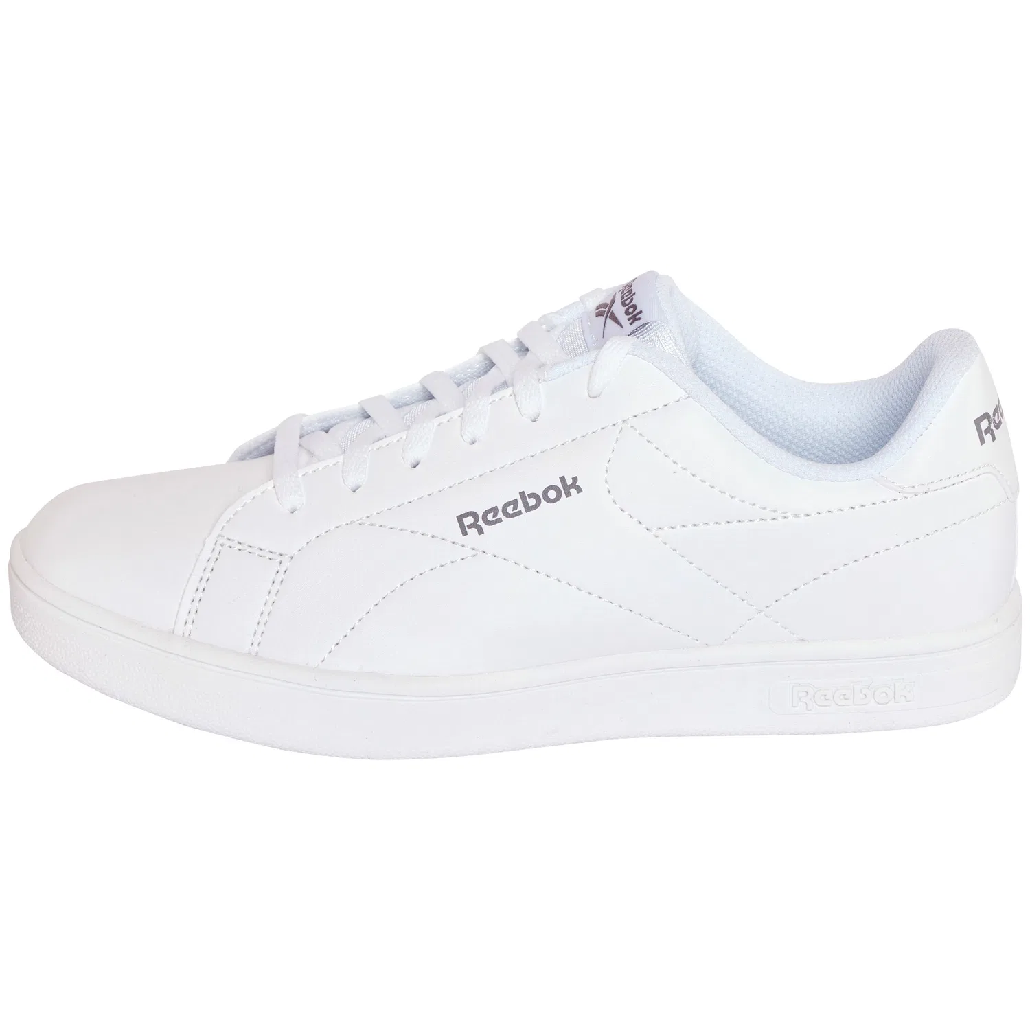 Детские кроссовки на шнуровке Reebok Classic, White/White/Grey — фото 2