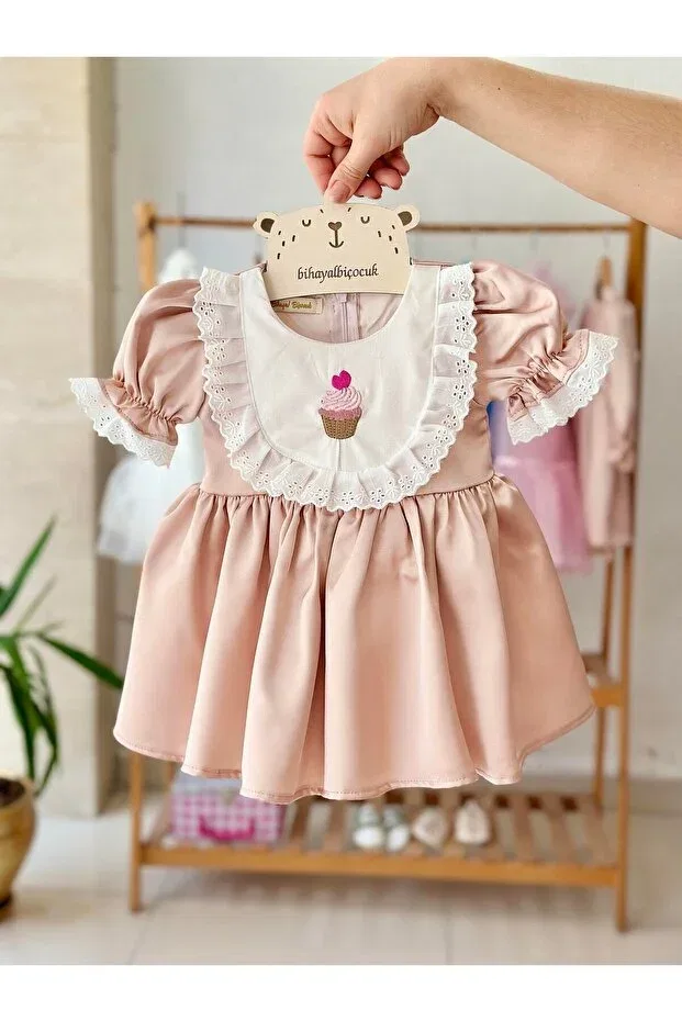 Детское платье для девочек хлопковое Bihayalbiçocuk, Pink