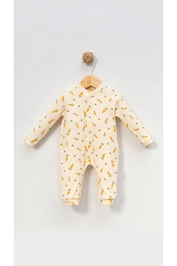 Детский комбинезон для новорожденных с принтом Carrot pattern Neu Kids, White — фото 2