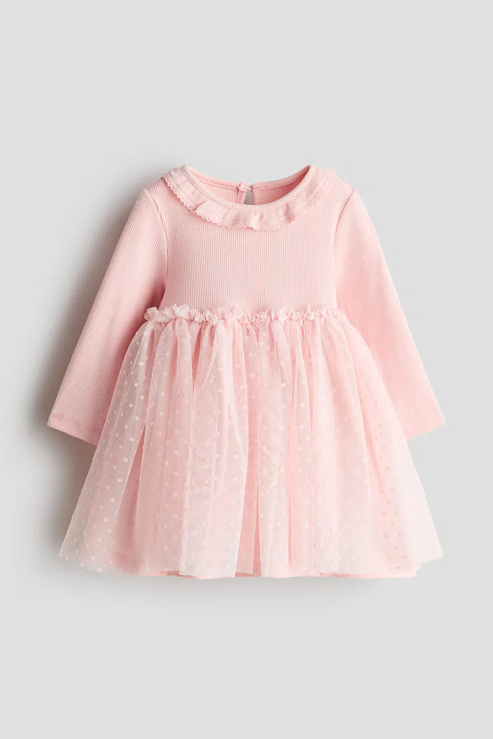 Хлопковое платье с юбкой из тюля H&M, Hellrosa — фото 4