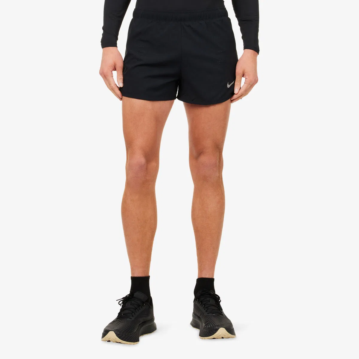 Беговые шорты Dri-fit 8 см с подкладкой, облегающие тело Nike, черный — фото 3