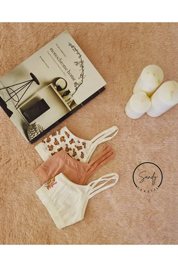 Детское бюстье для девочек с принтом Sandy Koza Soft, White Bear Ted — фото 3