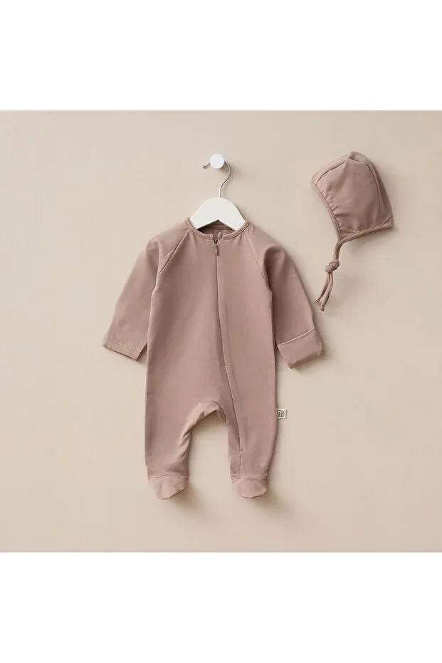 Детский комбинезон на молнии хлопковый для новорожденных Minimus, Brown