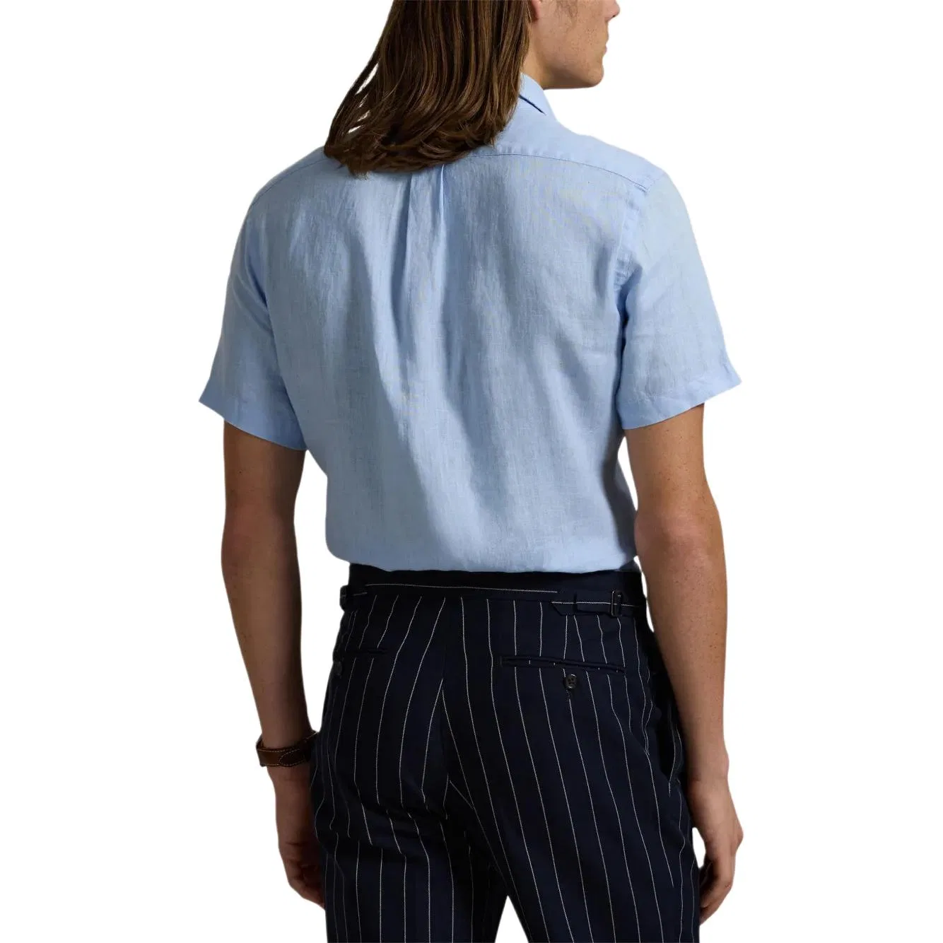 Мужская рубашка с воротником и длинным рукавом Blue Polo Ralph Lauren — фото 3