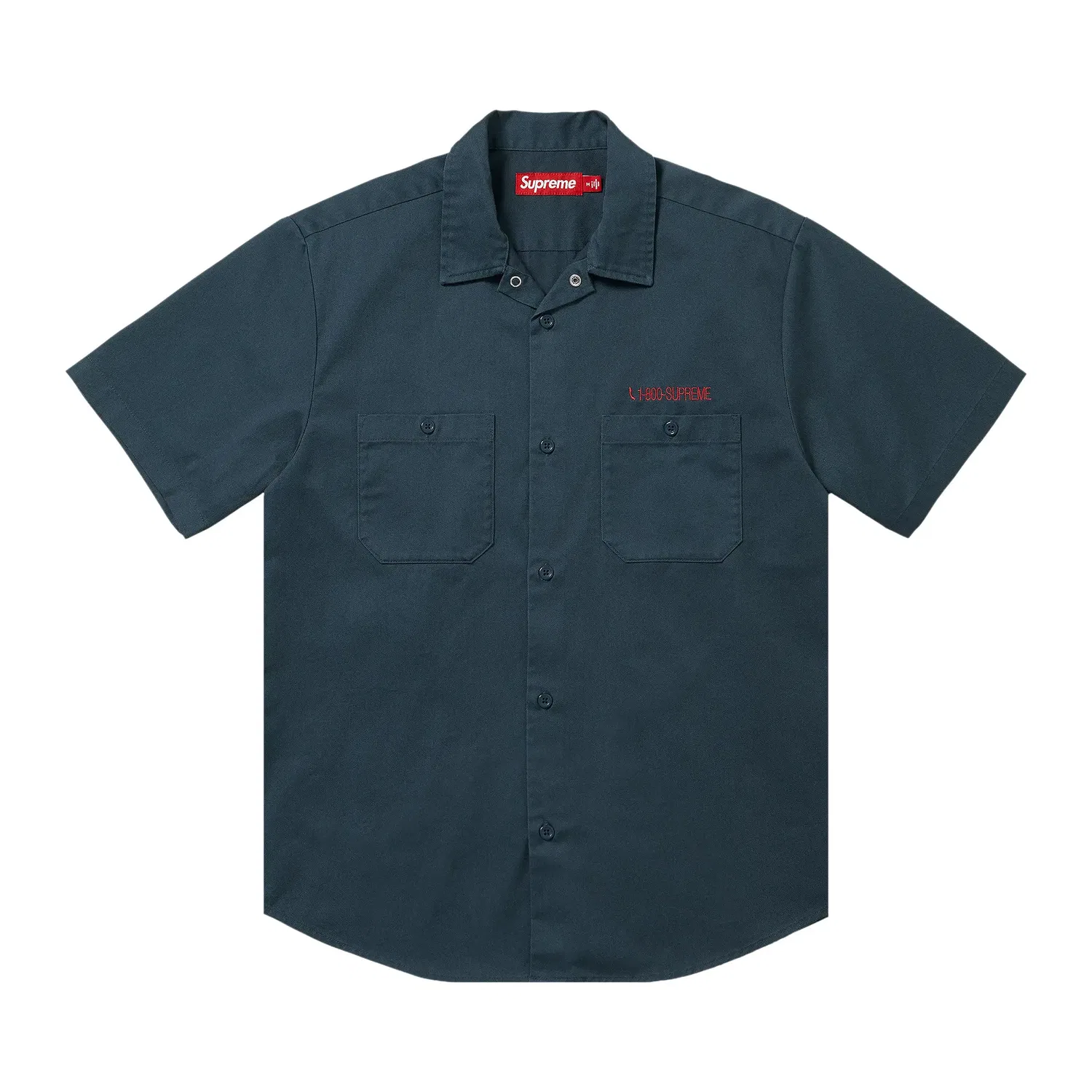 Рубашка Supreme Aoi Cyborg Short-Sleeve Work, синий