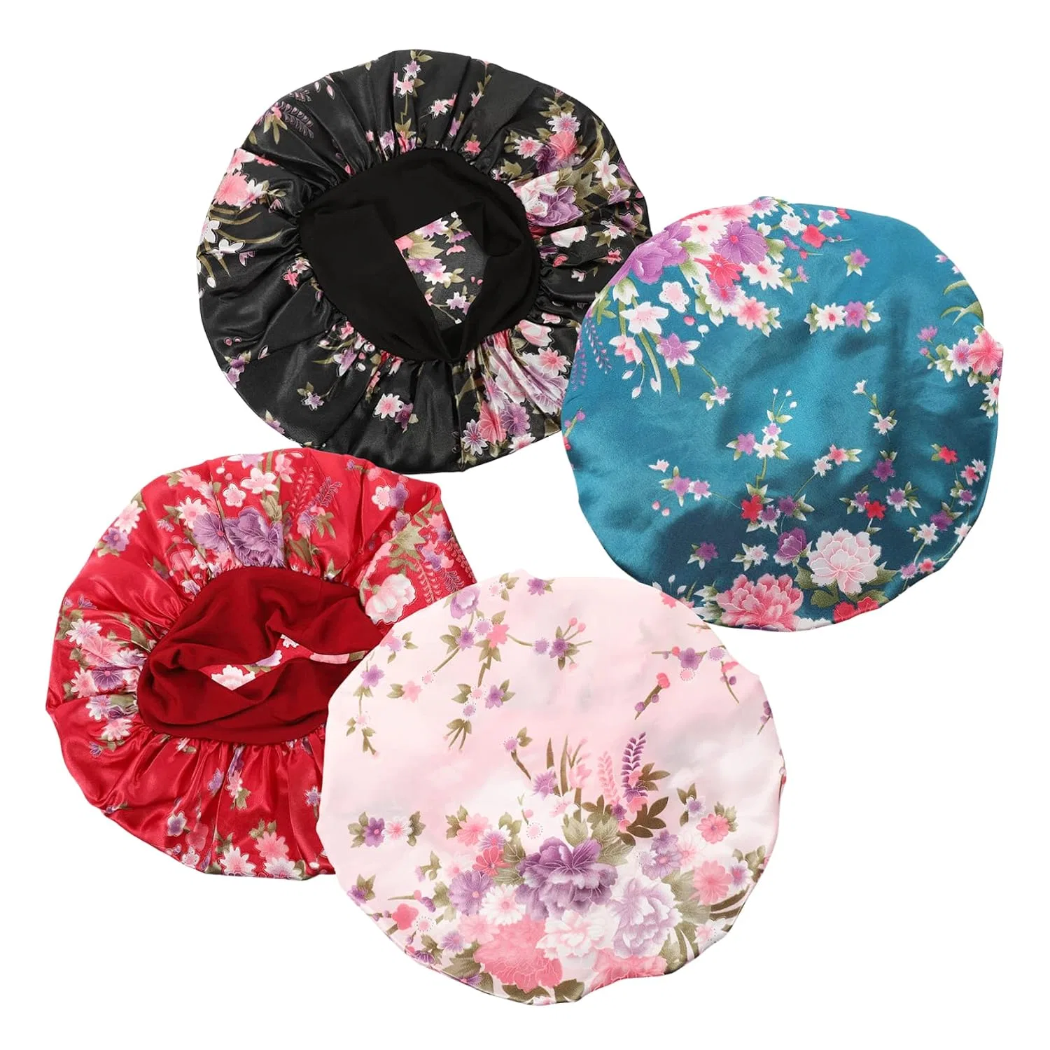 Шапочка для душаs 12-Pack Satin, FRCOLOR, 27x27 cm, Weinrot — фото 2
