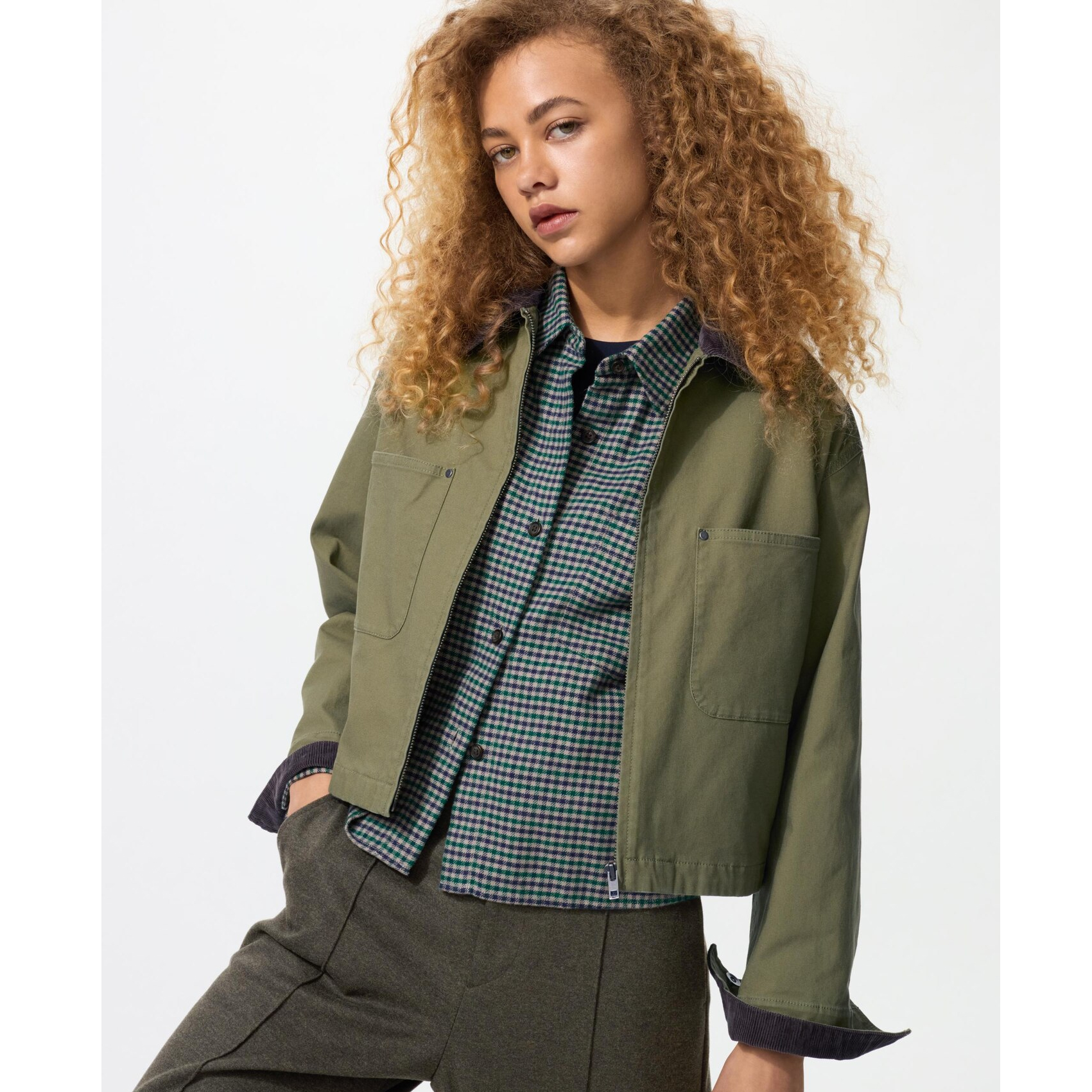

Куртка-рубашка Uniqlo женская, 56 оливковый, Зеленый, Куртка-рубашка Uniqlo женская, 56 оливковый