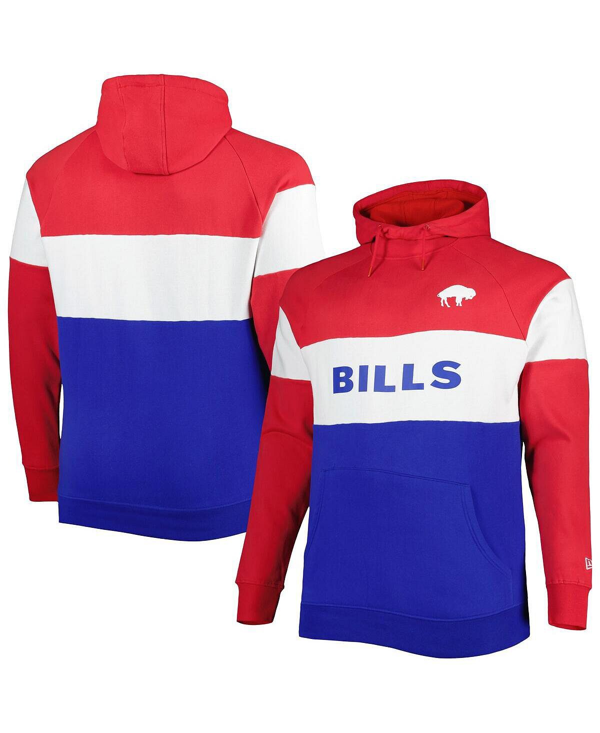 

Мужская толстовка с капюшоном royal buffalo bills big and tall throwback с цветными блоками и регланами New Era