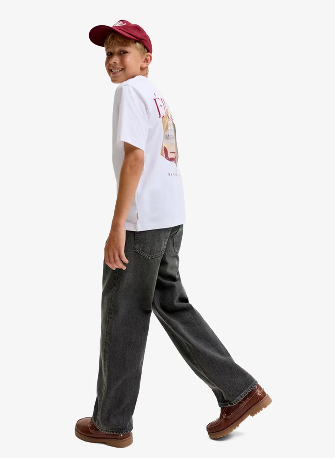 Джинсы мешковатые детские Jack & Jones Junior, черный — фото 4