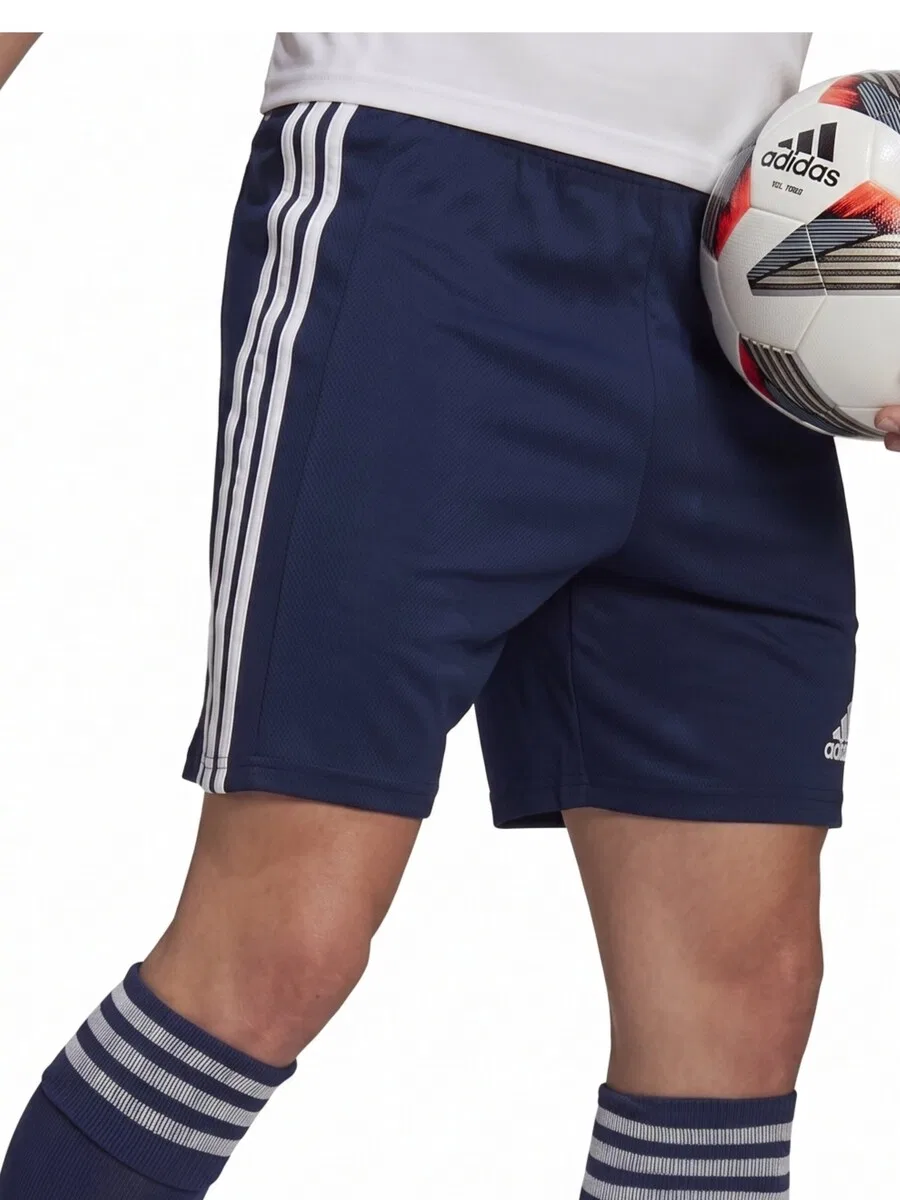 Спортивные брюки ADIDAS Regular темно-синего цвета — фото 2