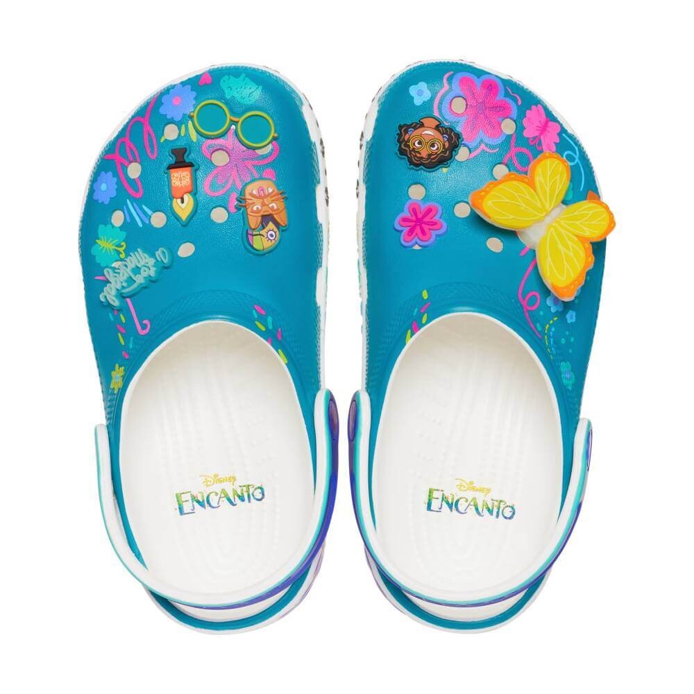 

Сабо детские Crocs Encanto Mirabel Classic Clog, бирюзовый/белый