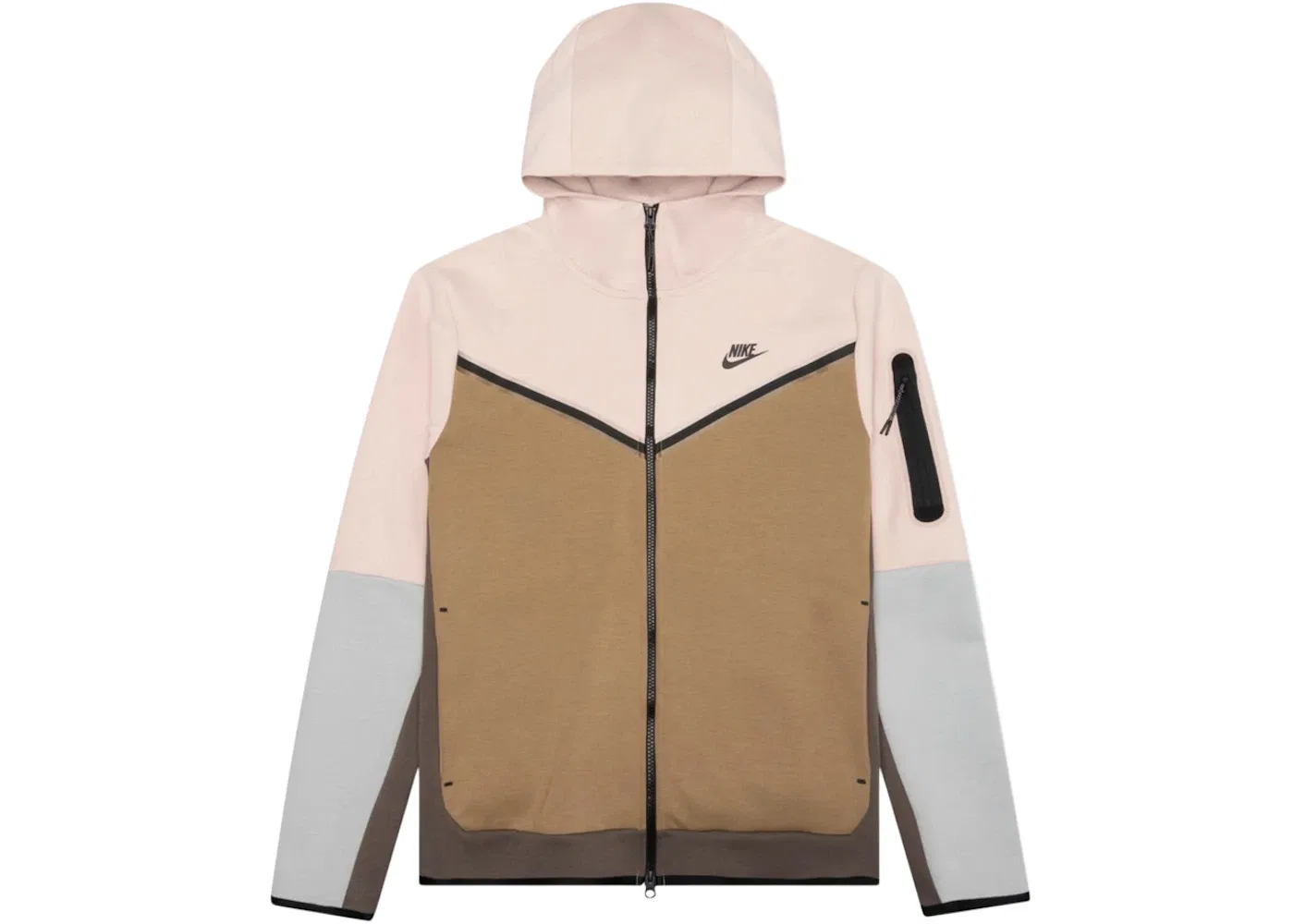 Мужская куртка с капюшоном Tech Fleece Nike, Pink/Driftwood