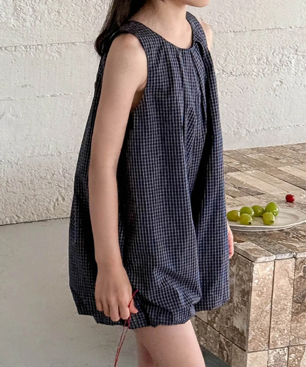 Детский комбинезон с баллон-низом, модель Balloon Romper, aimoha, Navy