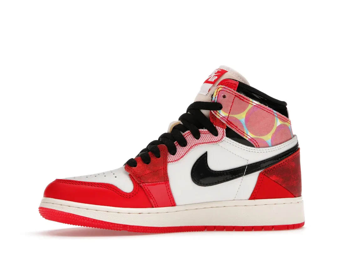 Детские кроссовки с патчворк-дизайном Jordan 1 Retro High OG Jordan, University Red/Black/White — фото 3
