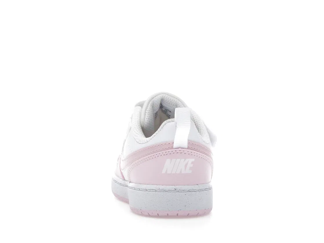 Детские кроссовки без шнуровки Nike Court Borough Low Recraft Nike, White/Pink Foam — фото 4