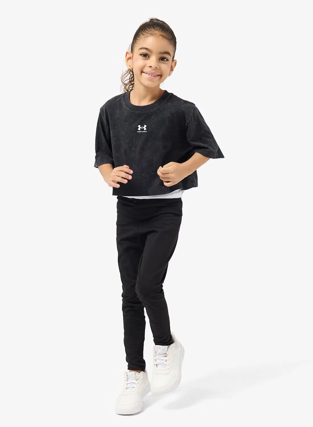 Футболка с эффектом стирки Youth Washed Under Armour, черный — фото 4