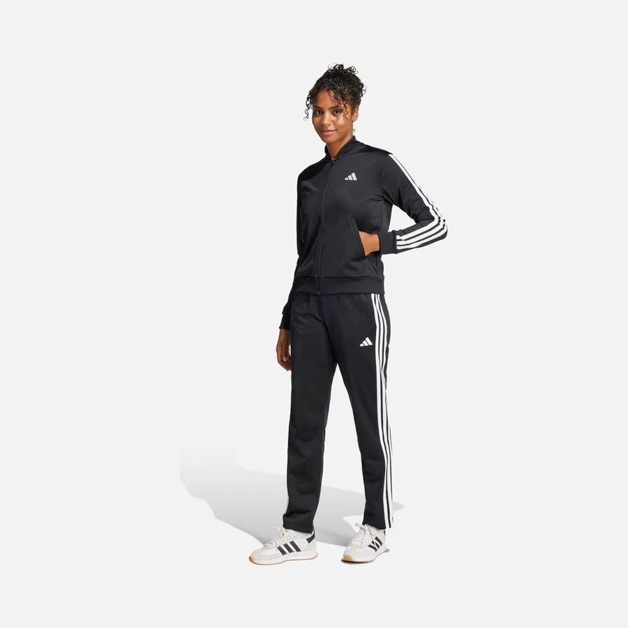Спортивный костюм с молнией и полосками adidas Sportswear Essentials 3-Stripes, Черный
