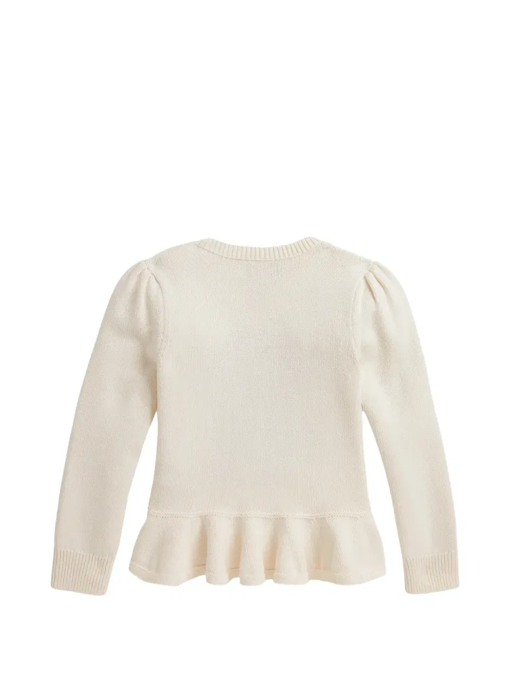 Свитер с баской POLO RALPH LAUREN KIDS, бежевый — фото 2