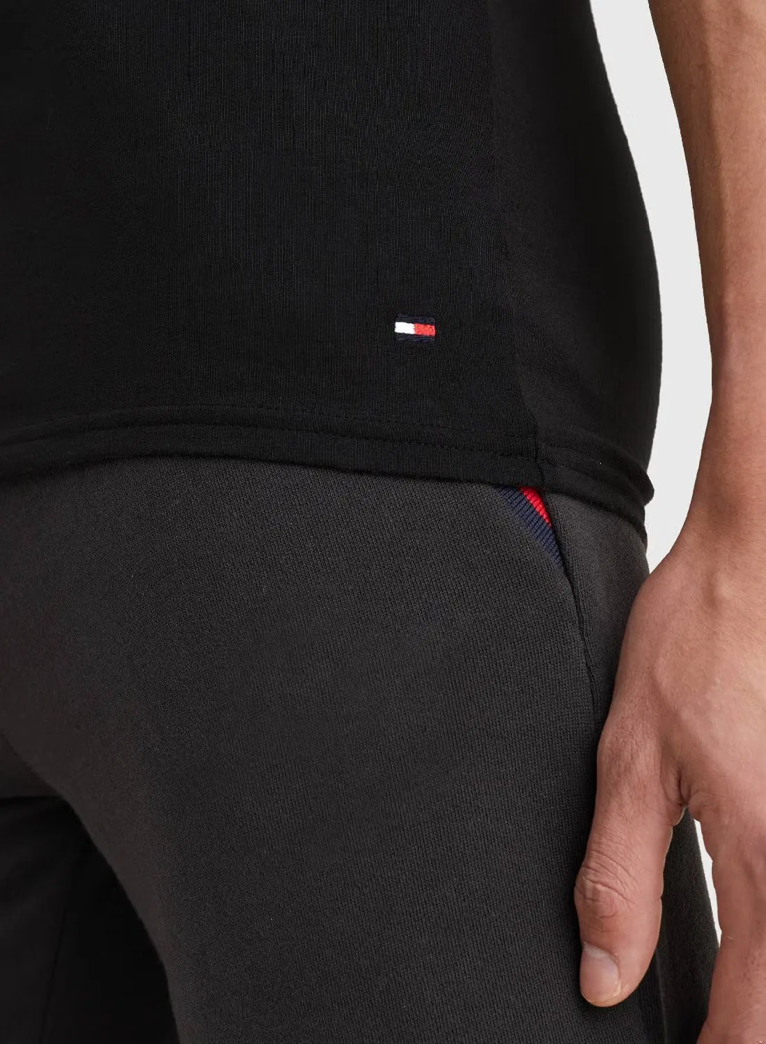 Футболка с эластичным хлопком комплект 3 шт Tommy Hilfiger, черный — фото 4