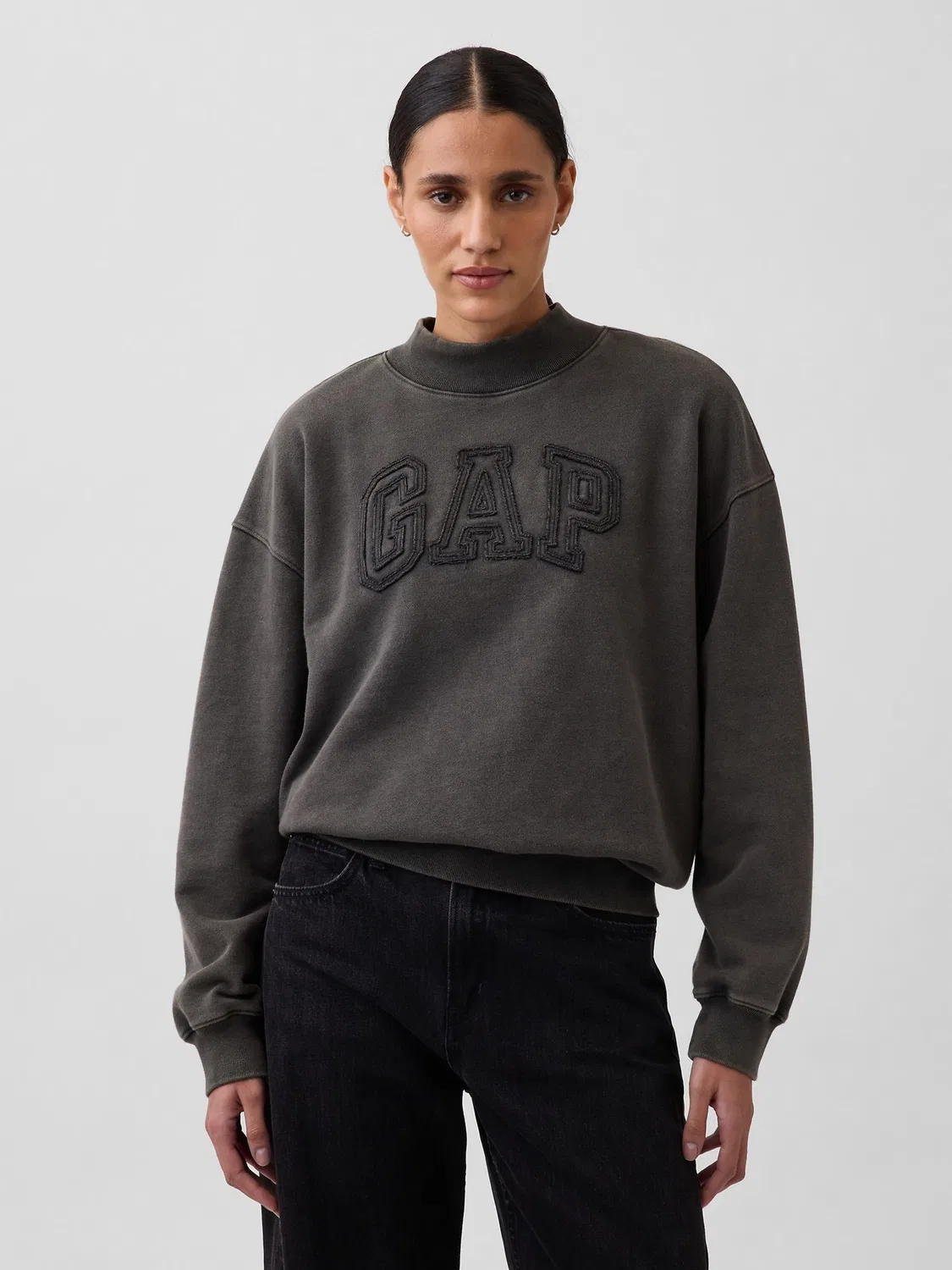 Свитшот оверсайз French Terry Gap, Faded Black