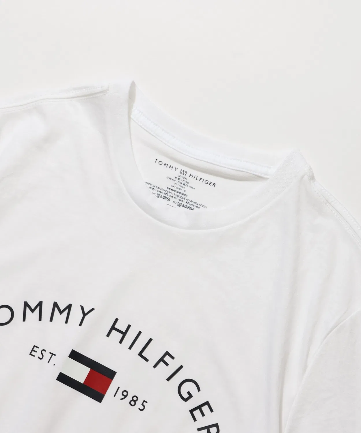 Мужская футболка с принтом TOMMY HILFIGER, Белый — фото 4