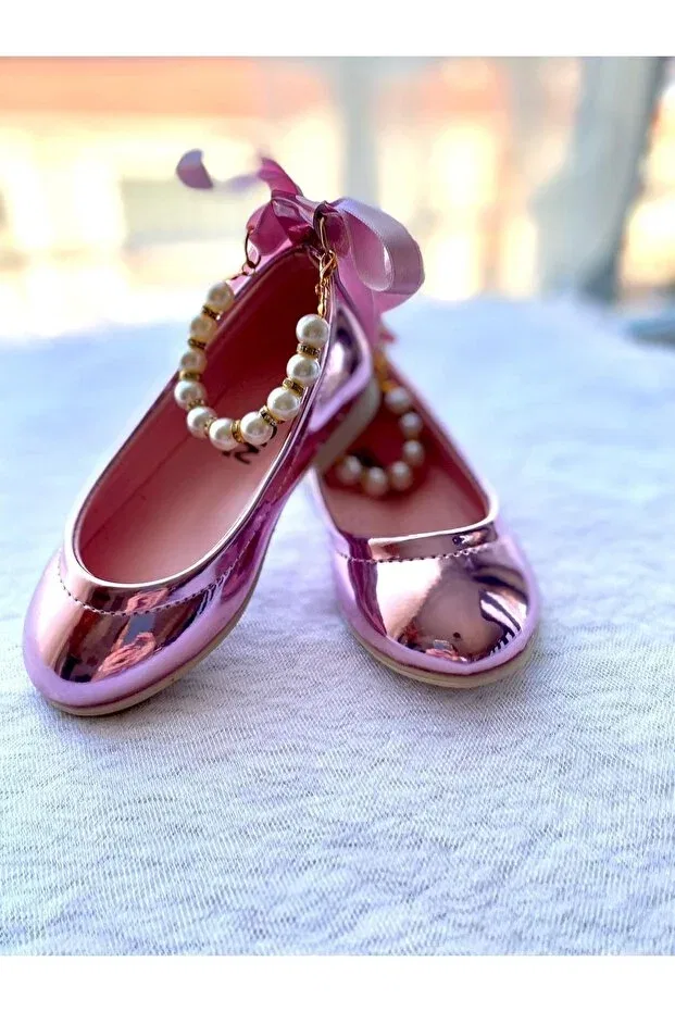 Детские балетки для девочек с плоской подошвой Tobai, Pink