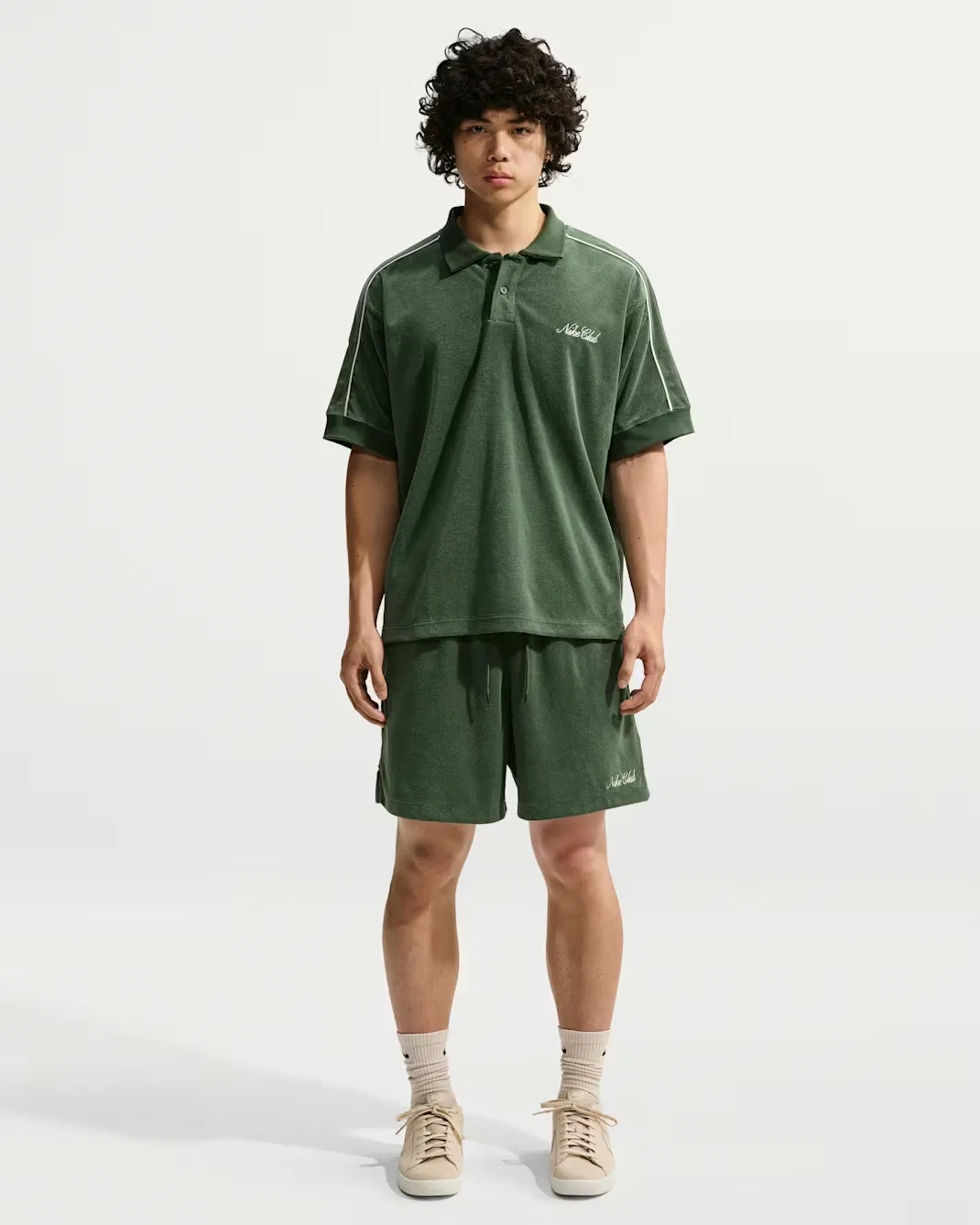 Мужские махровые шорты Nike Club, Fir/White/Phantom