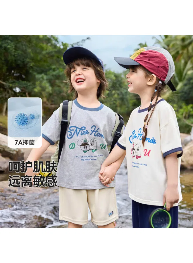 Футболка с принтом для детей с коротким рукавом Doodle Home, белый — фото 4