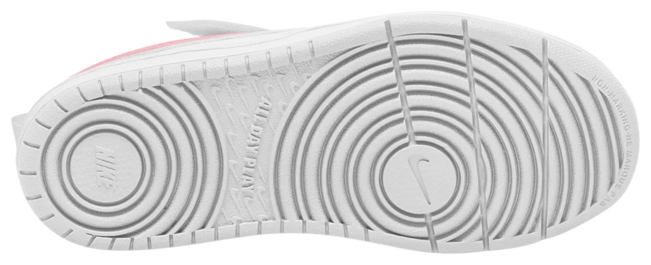 Кроссовки для мальчиков Court Borough Low 2 Nike, цвет White/Coral Chalk/Laser Orange — фото 3