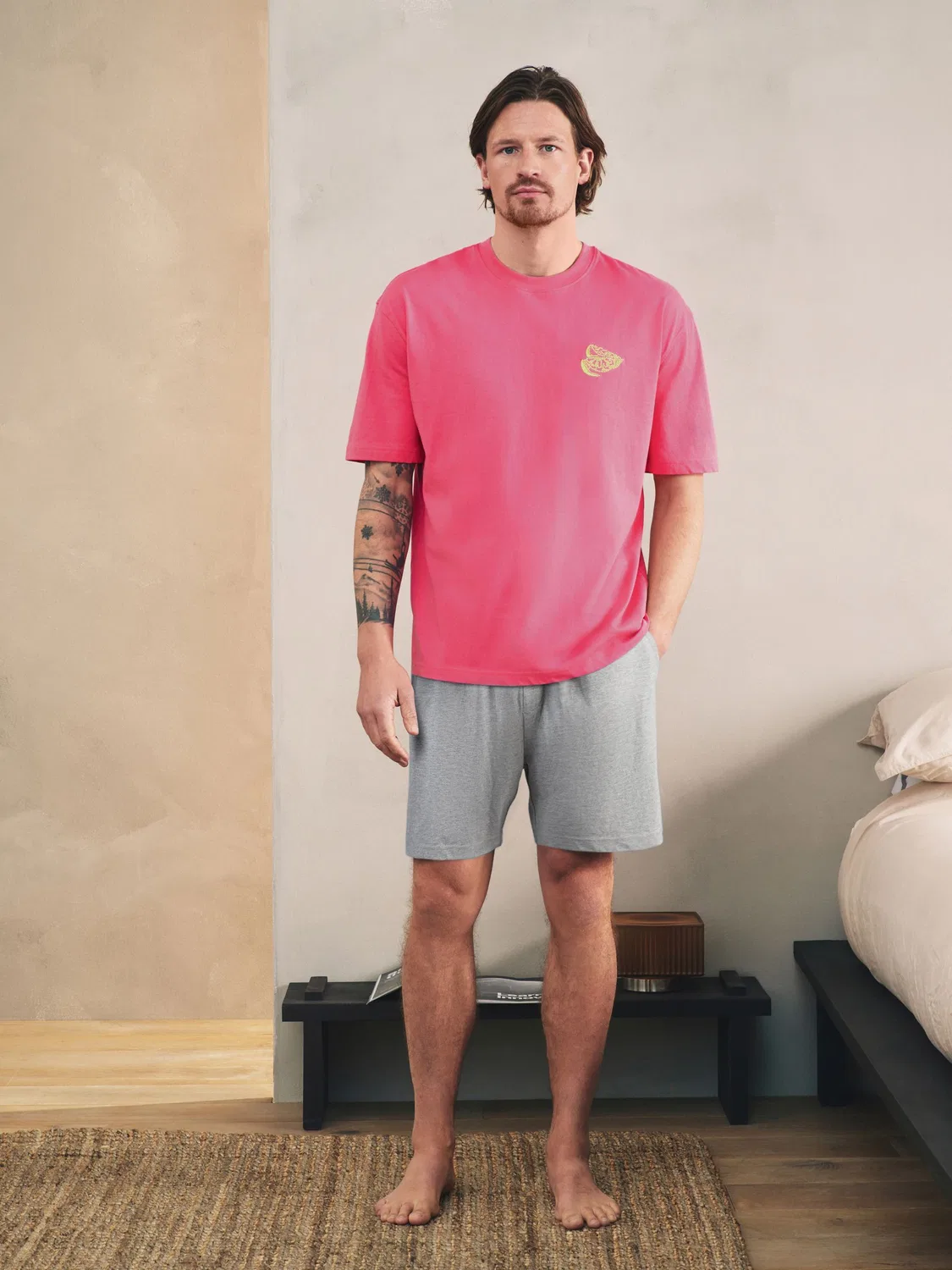 Пижама Next Green/Pink Fruit Graphic Short Sleeve Jersey Pyjamas Set 2 Pack, зеленый/розовый — фото 3