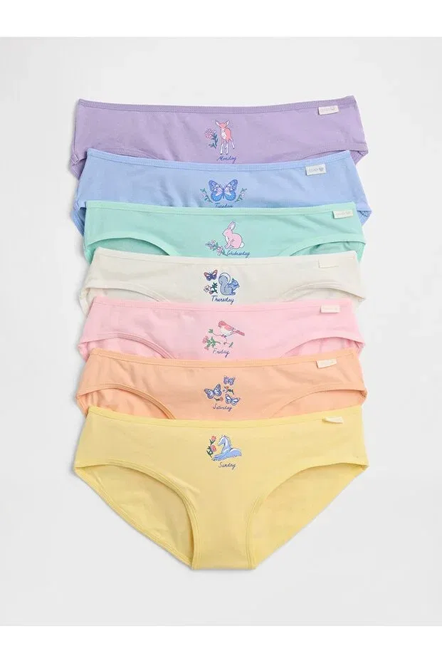 Детские трусы для девочек хлопковые Basics Gap, Multicolor-000