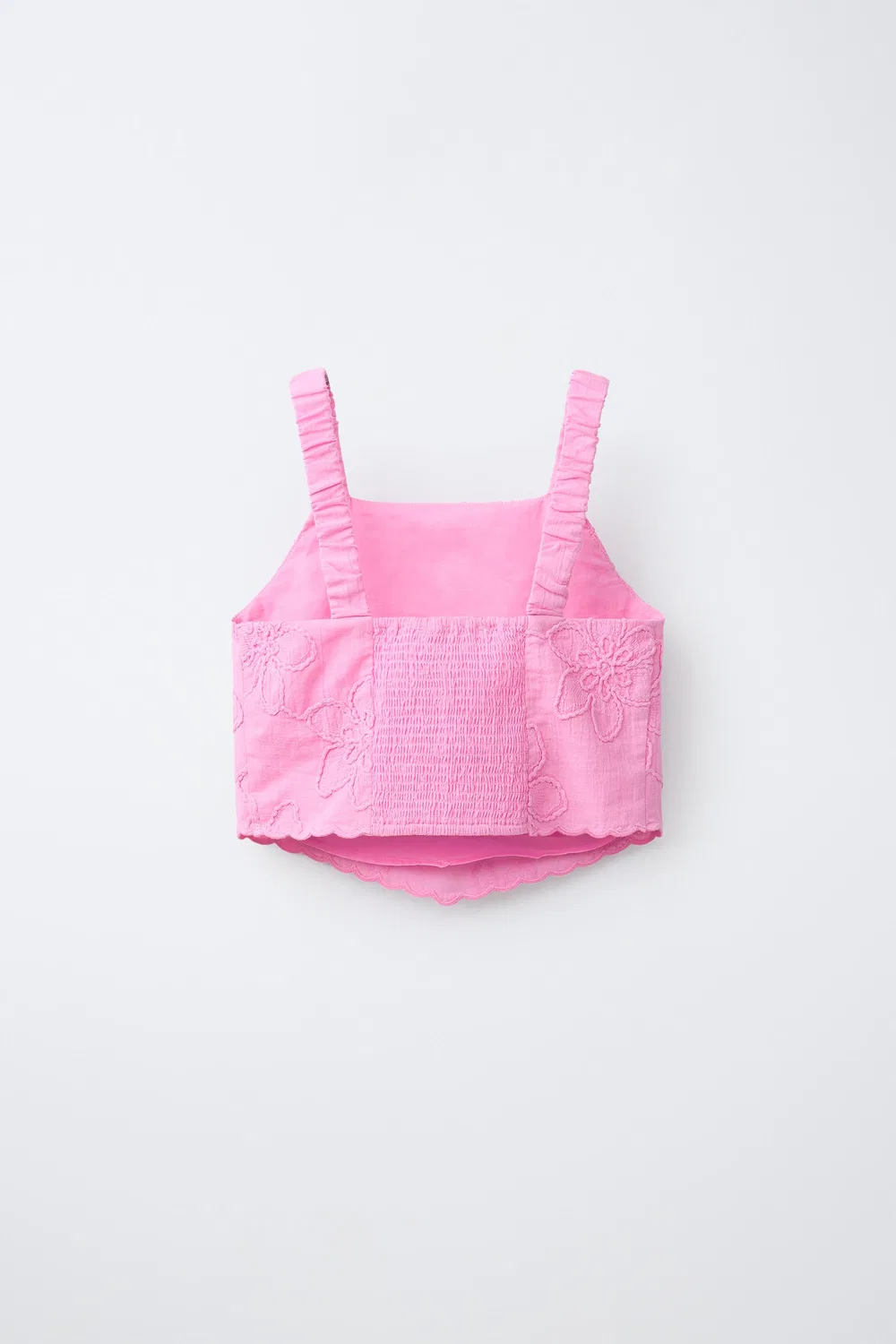 Топ с цветочной вышивкой ZARA, Mid-Pink — фото 2