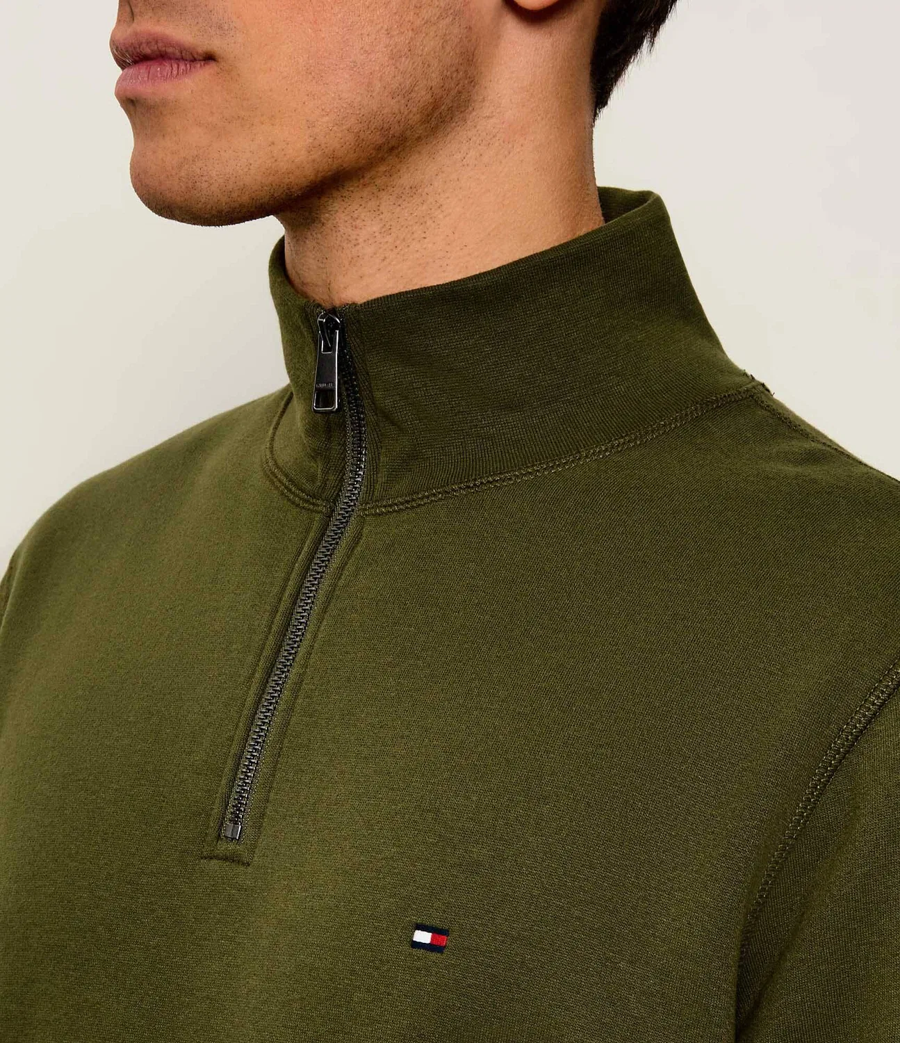 Худи на молнии Essential Tommy Hilfiger, Verde Oliva — фото 4
